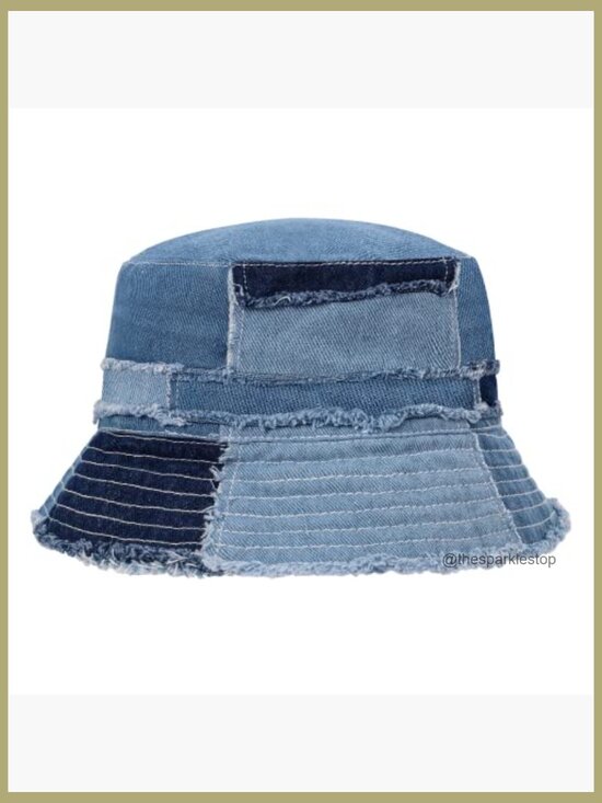 Distressed Denim Bucket Hat Packable Sun Protection Travel Cap main image 6